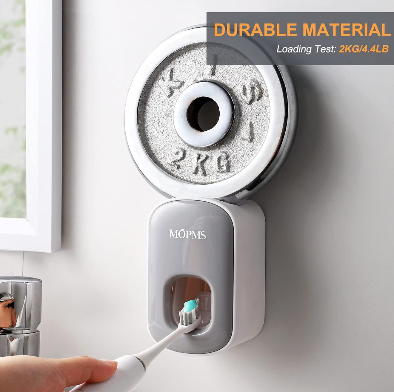 Automatic Wall-Mounted Toothpaste Dispenser - Perfect for Kids & Adults (Grey, 1 Piece)