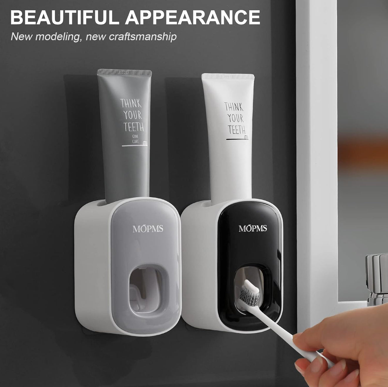 Automatic Wall-Mounted Toothpaste Dispenser - Perfect for Kids & Adults (Grey, 1 Piece)