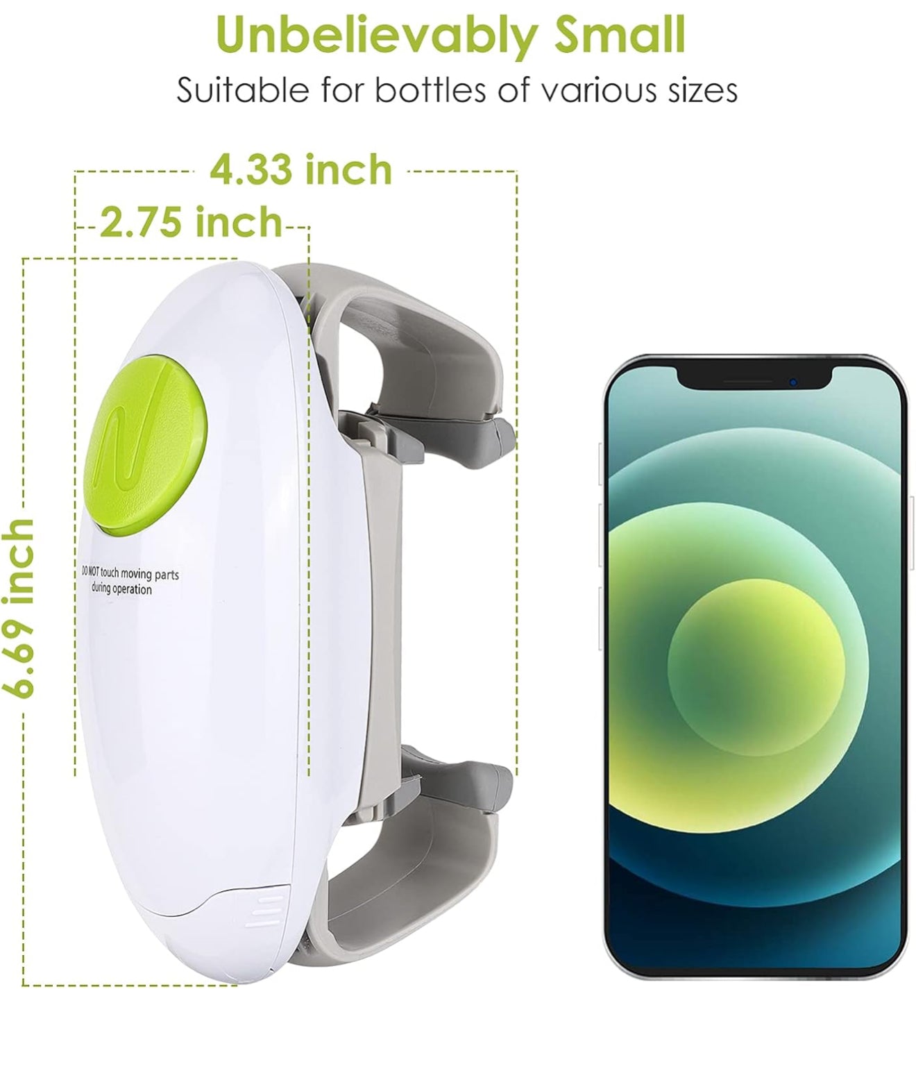 EFFORTLESS HANDS-FREE ELECTRIC JAR & BOTTLE OPENER - PERFECT FOR SENIORS & ARTHRITIS RELIEF!